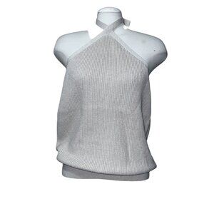 J.Crew Womens Halter Neck Top  Cotton & Cashmere Blend Sz XXL Beige Womens